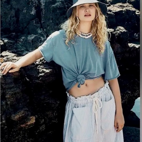 Free People Runyon Oversized Stripe Pants Size M - Picture 2 of 8